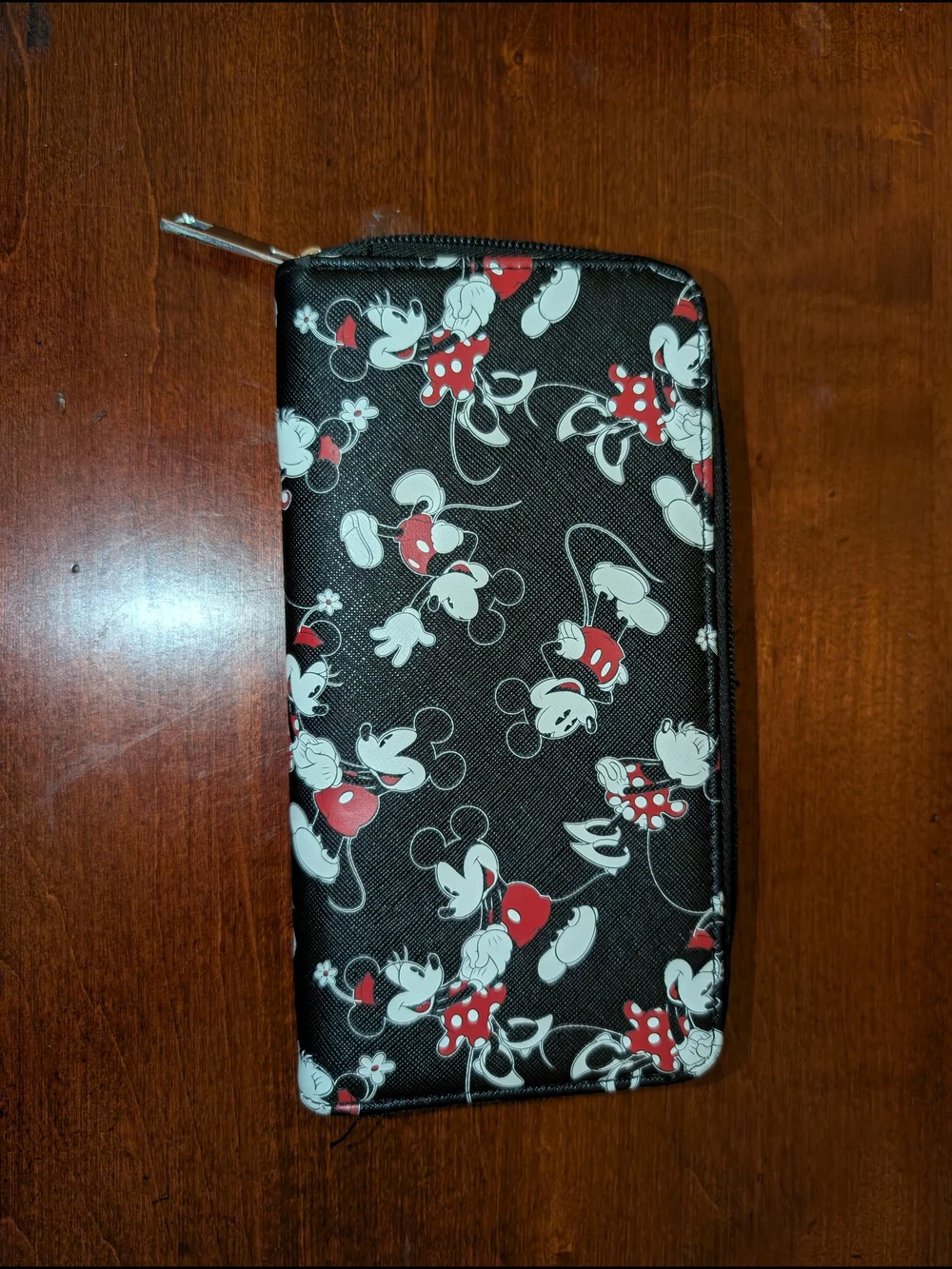 Disney Mickey Mouse Black Wallet with White Logo